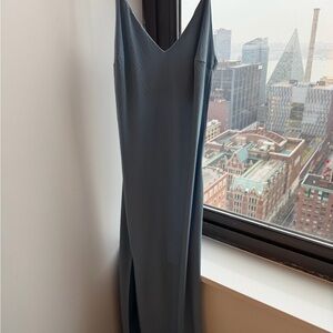 Light Blue Satin Dress